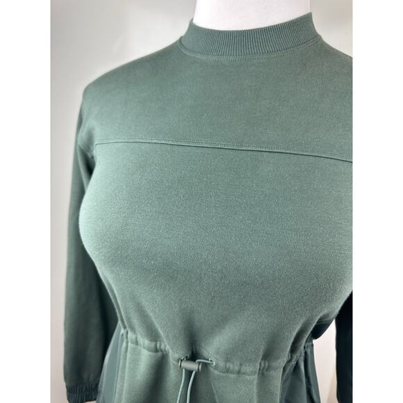 ATHLETA Triumph Crewneck Sweatshirt Bali Green Stretch Drawstring Women's Sz XXS - Picture 3 of 13